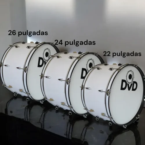 Bombo de 24 pulgadas DVD Blanco
