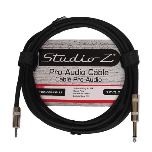 Cable de audio Studio Z 3.7 metros, 3.5 milímetros plug pequeño a 1/4 mono