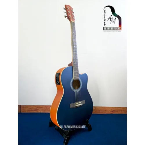Guitarra Electroacústica Azul mate, Valenciana
