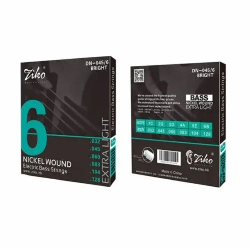 Set de Cuerdas Ziko multi Colores para Bajo 6